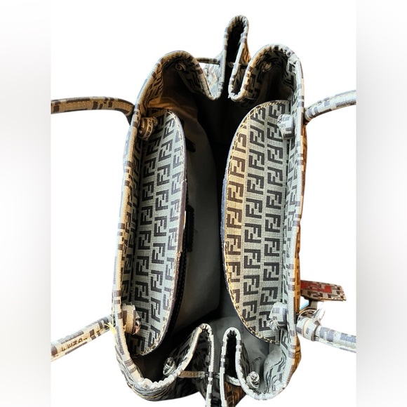 𝐅𝐄𝐍𝐃𝐈 Vintage Zucchino Nylon Monogram Pillow Shoulder Bag Tote - Picture 14 of 15